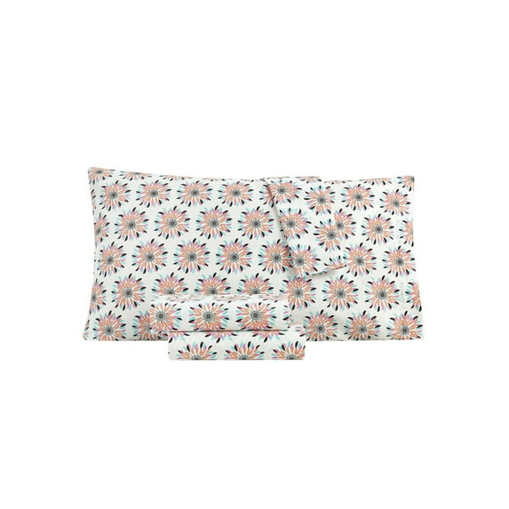 SANDERS White Floral TWIN Sheet Set