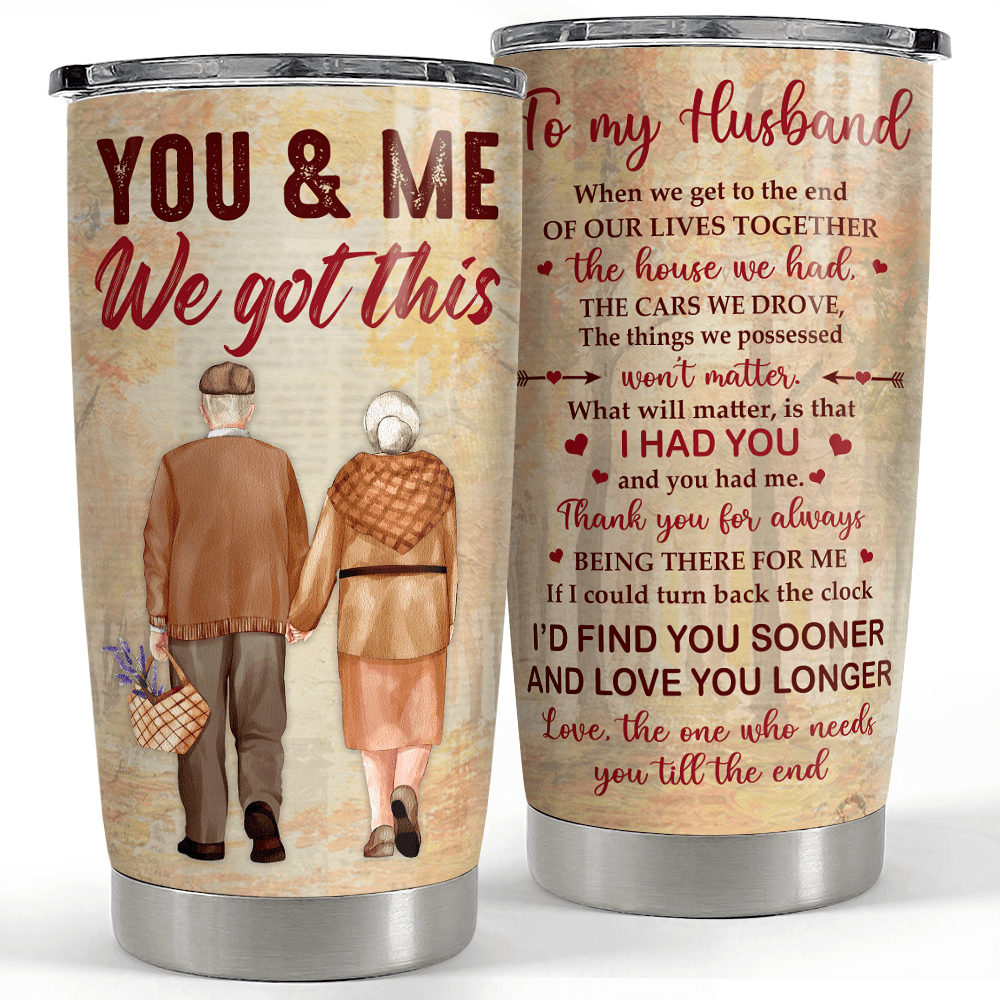 "I Love You" Gnome Tumbler - 20oz Vacuum Insulated Travel Mug, Gift For Boyfriend/Girlfriend, Valentine's Day
