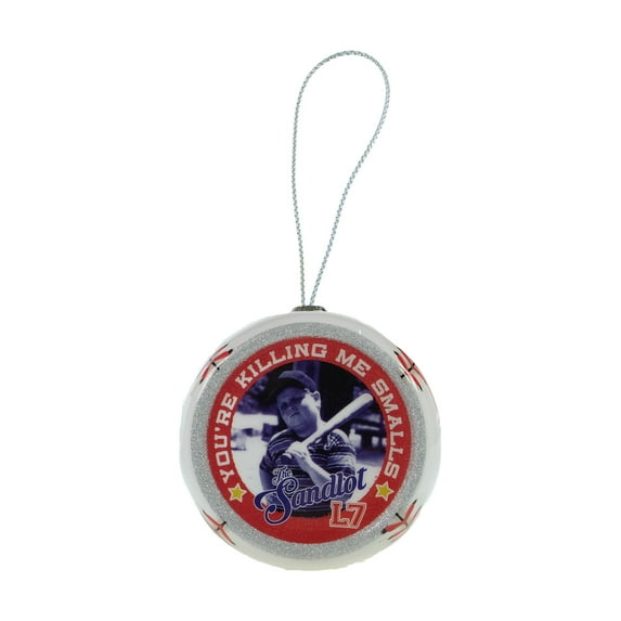 The Sandlot Baseball Decoupage Ornament, 2.95 Inches Tall, White, by RUZ, 1 Pack