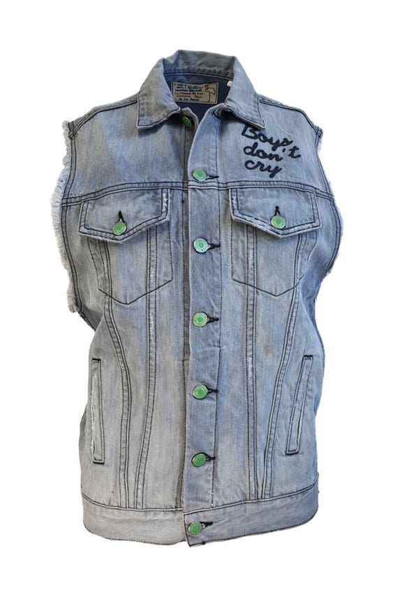 Women's Denim Emotional Rescue Vest, Blue, X-Small