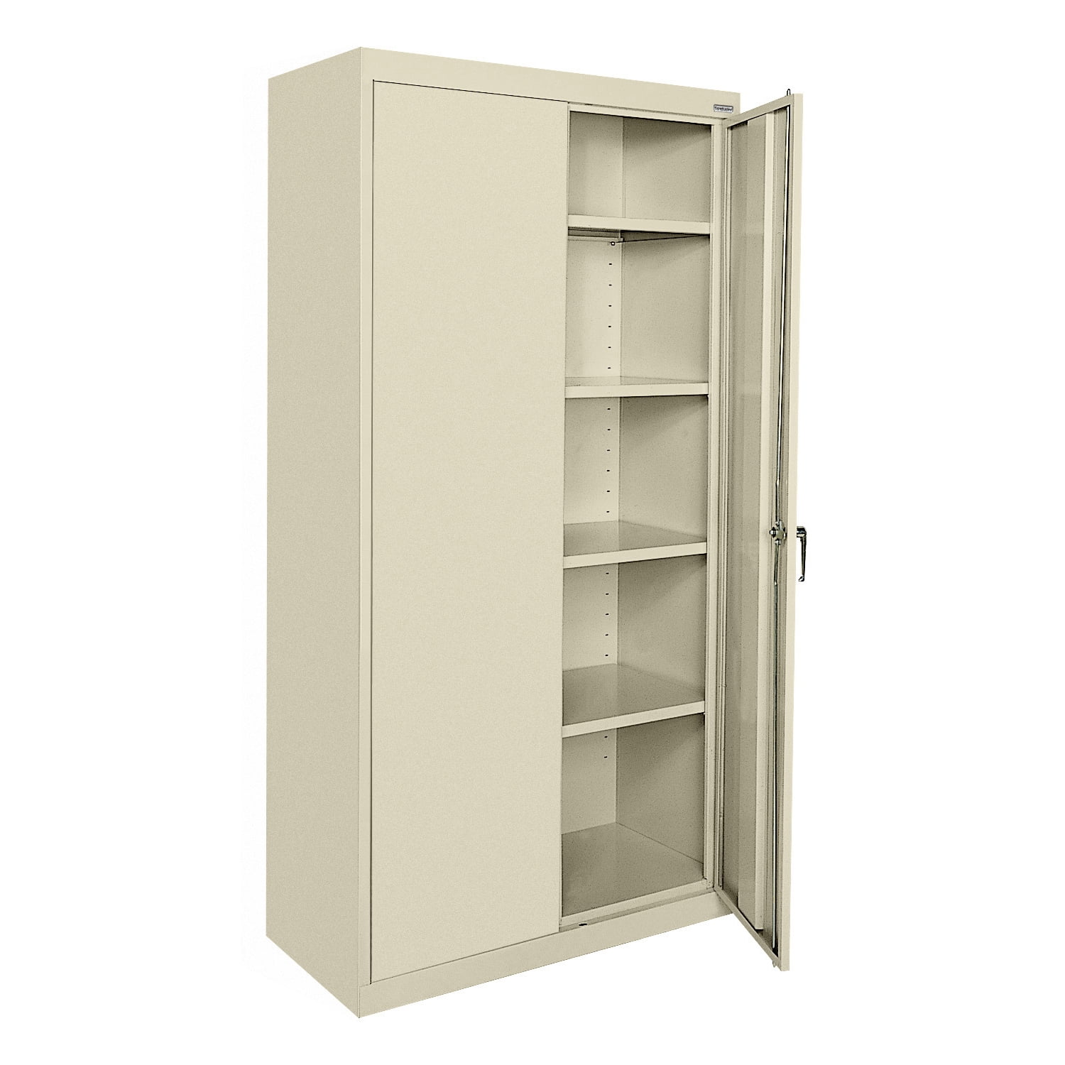 Putty Steel Freestanding Lockable Office Cabinet with Adjustable Shelving