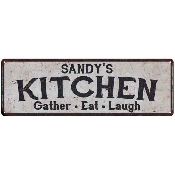 SANDY's Kitchen Gift Rustic Chic Decor Gift 6x18 Sign 206180051276