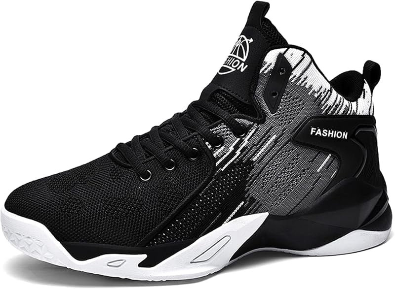SANEARDE Men's Fashion Basketball Shoes Lightweight Breathable Non-Slip Tennis Sneakers Slip On Classic Sports Aldult