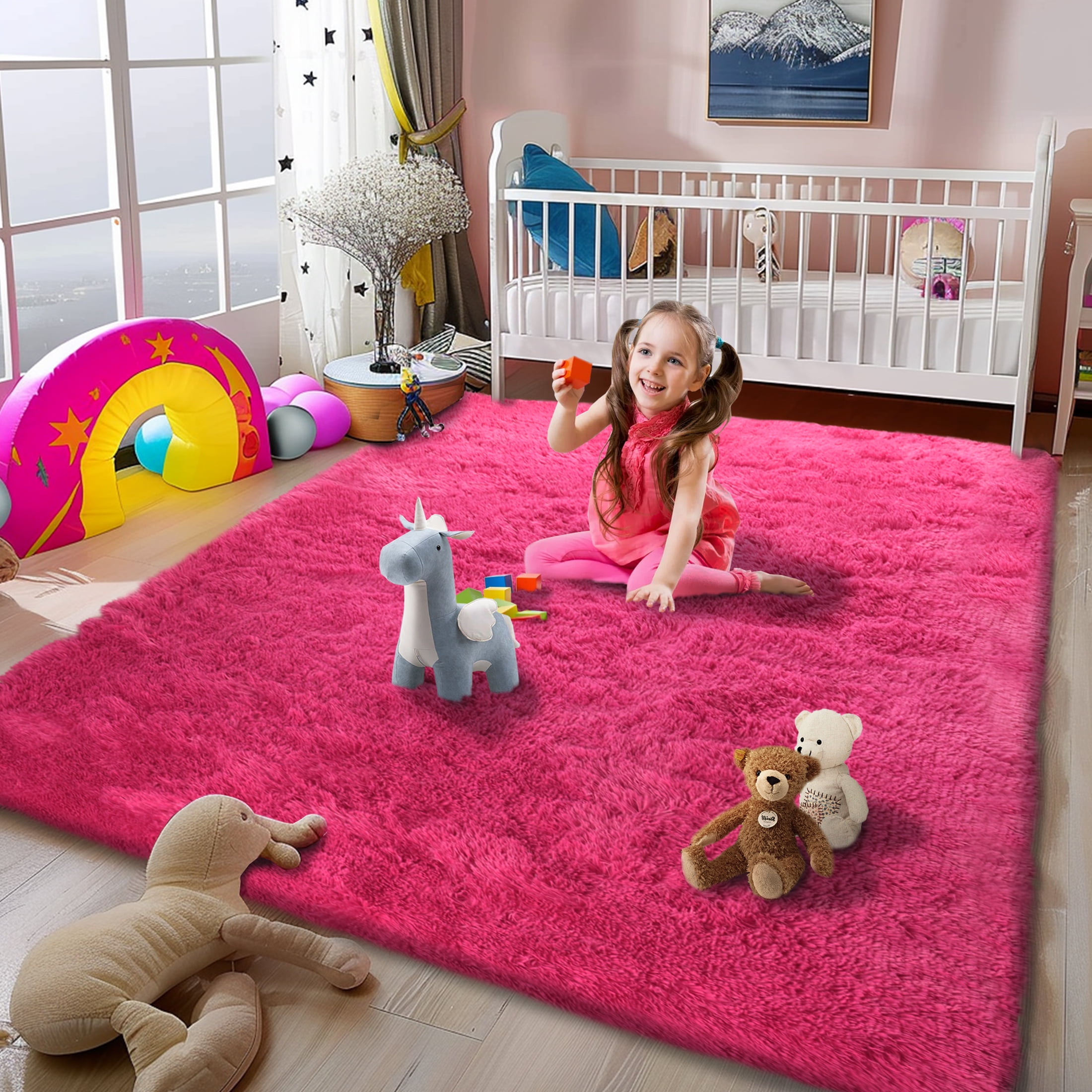Popxstar Carpets for Living Room Plaid Children Bedroom Fluffy Rug Home Decoration Cloakroom IG Floral Plush Mats ковер Tapete Tapis 러그