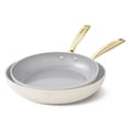 thumbnail image 1 of Sanho Ceramic Nonstick Fry Pan Set, 2-Piece (10 & 12 inch) Skillets, Diamond-Titanium Coating, Oven & Induction Safe, Non-Toxic, 1 of 10