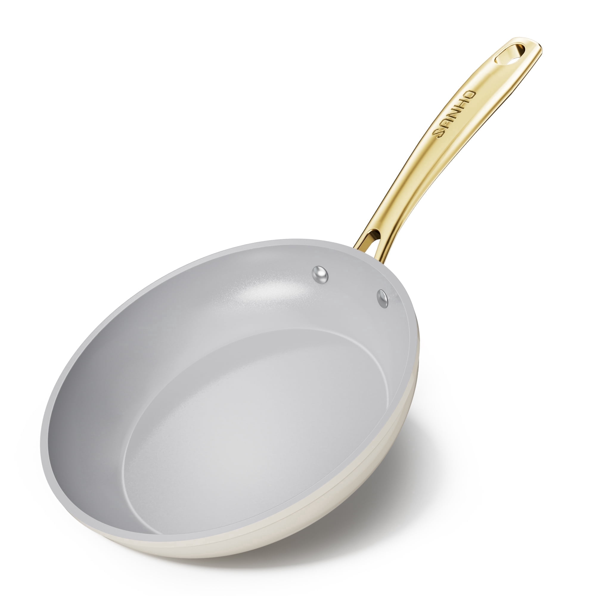 Sanho Ceramic Nonstick Fry Pan Skillet 8 inch, Diamond-Titanium Coating, Oven & Induction Safe 500°F, Non-Toxic, Dishwasher Safe