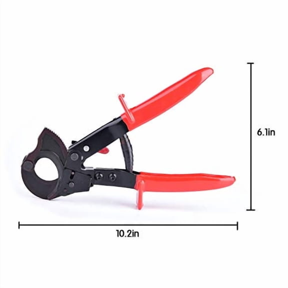 SANIK Ratchet Cable Cutter, Easy Opreation Hand Tool, Steel Blades Cut Up To 300mm2 AL/ 240mm2 CU Cable, 10.2inch