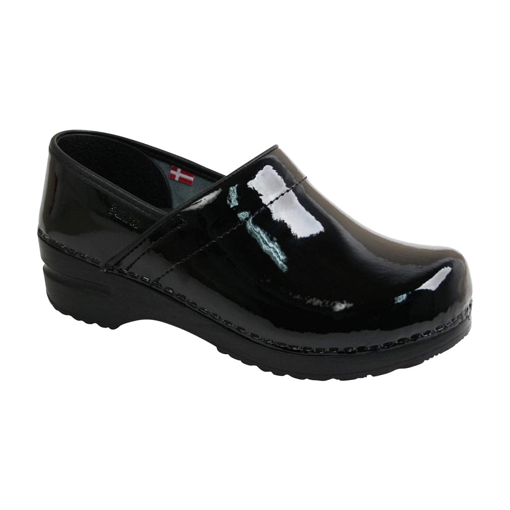 SANITA Women Professional Patent Closed Back Clog Color Black Size 39 Width M 457406W 002 39 Walmart