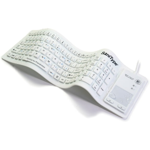 SANITYPE FLEX TOUCH KBSTFC103STI-W - Keyboard - with touchpad - washable - USB - QWERTY - white