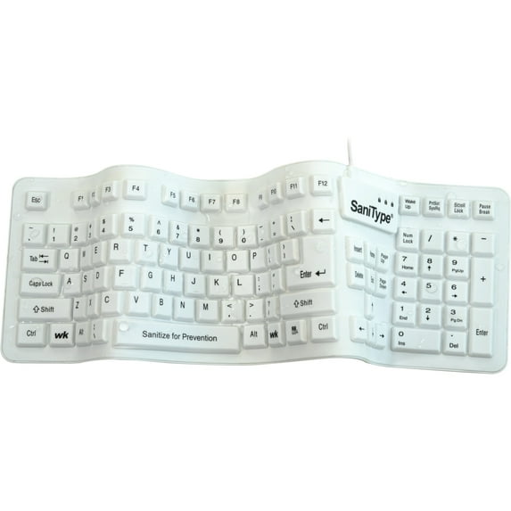 SANITYPE HYGIENIC USB KEYBOARD WASHABLE SOFT-TOUCH-COMFORT USB WHT