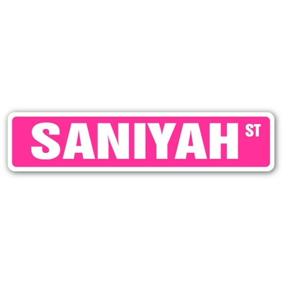 SANIYAH Street Sign Childrens Name Room Sign | Indoor/Outdoor |  36" Wide