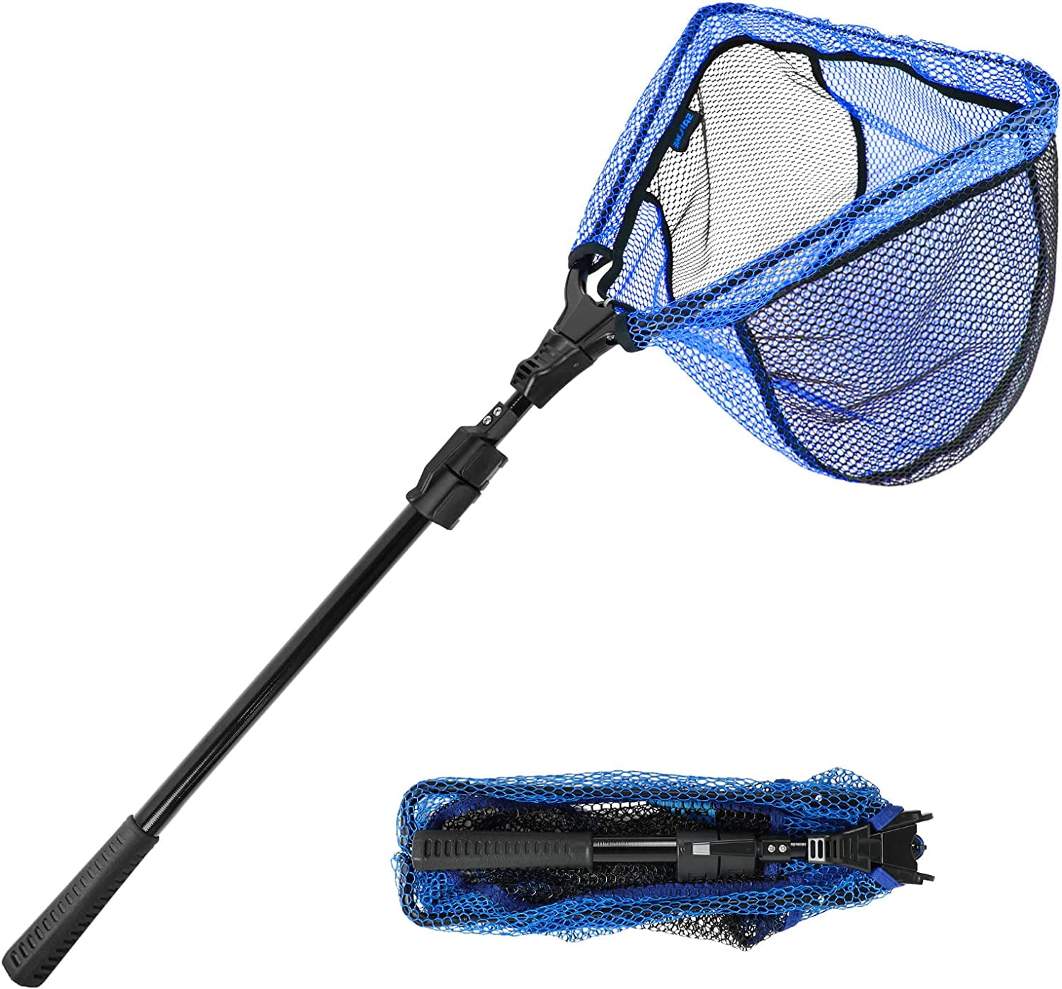 SAN LIKE Fishing Net Fish Landing Nets Collapsible Fly Fishing Telescopic  Sturdy Pole Handle for Saltwater Freshwater Extending to 48.4in-89in