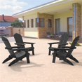 thumbnail image 1 of SANLUCE UN-QW-107-BK-2 Black Outdoor Plastic Folding Adirondack Chair Patio Fire Pit Chair for Outside (2-Pack), 1 of 1
