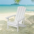thumbnail image 1 of SANLUCE UN-SM-B4-WT Recycled Plastic Weather Resistant Outdoor Patio Adirondack Chair in White, 1 of 1