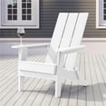 thumbnail image 1 of SANLUCE  White Folding Adirondack Chair, Waterproof HIPS High Load Capacity Patio Chair With Wide Armrests, 1 of 1
