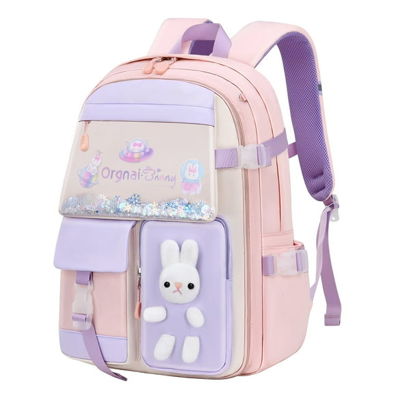 SANMADROLA Backpacks Bunny School Backpack Cute Backpack Laptop Bag School Bookbag, Pink