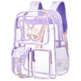 thumbnail image 1 of SANMADROLA Clear Backpack Butterfly Heavy Duty Transparent Bookbag Teen Girlish Cute Bag Large Capacity See Through Backpacks Stadium Approved Daypack for Middle School College Sport/Travel, 1 of 10