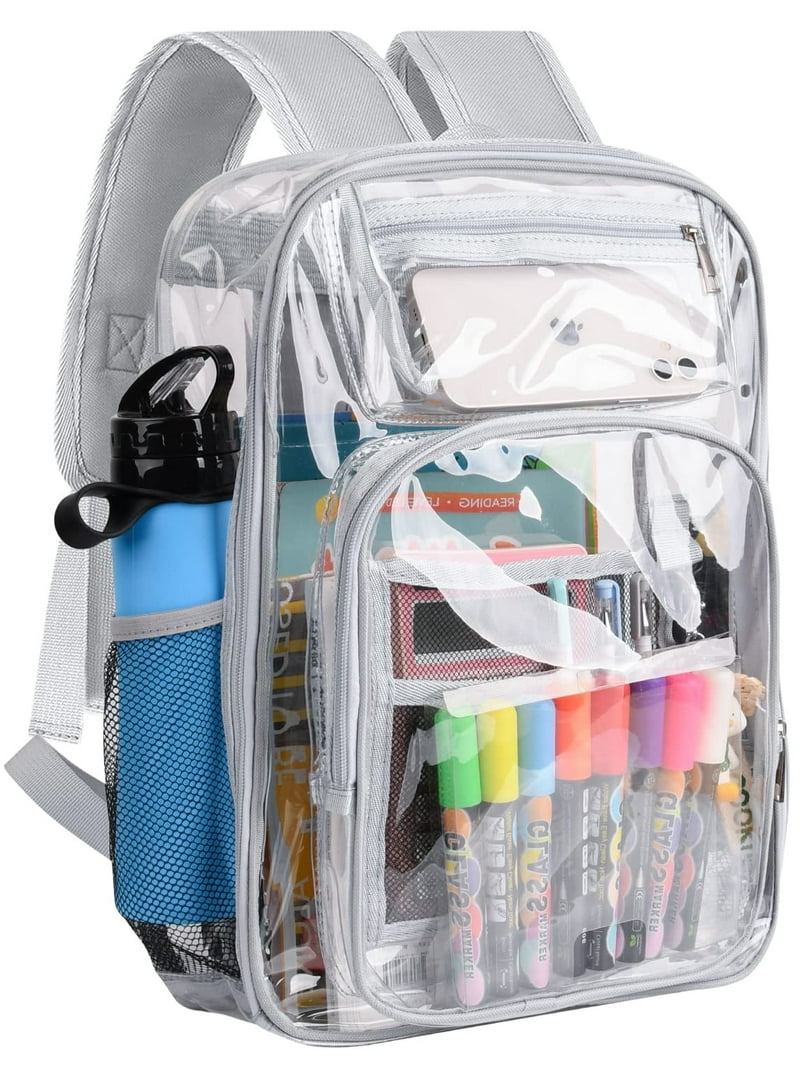 SANMADROLA Heavy Duty Clear Backpack PVC Transparent School  display picture 3