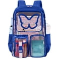 thumbnail image 1 of SANMADROLA Clear Backpack Heavy Duty Transparent Bookbag Teen Girlish Cute Bag Large Capacity See Through Backpacks Stadium Approved Daypack for Middle School College Sport/Travel, 1 of 8