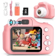 Sanmadrola Kids Camera Selfie Camera for Kids Christmas Birthday Festival Gifts for Girls Age 3-9 HD Digital Video Cameras for Toddler Portable Toys for 3-8 Yea