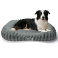 thumbnail image 1 of SANMADROLA Cute Dog Beds for Large Sized Dog, Washable Large Dog Beds, Rectangle Pet Beds for Big Dogs, Furry Bolster Soft Warming Calming Pet Bed with Non-Slip Bottom, 35.4"x27.2"x5.5",Dark Grey, 1 of 8