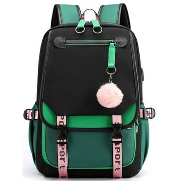 SANMADROLA School Backpack Bookbag, Heavy Duty Backpack 21L Schoolbag Bookbag with USB Charge Port
