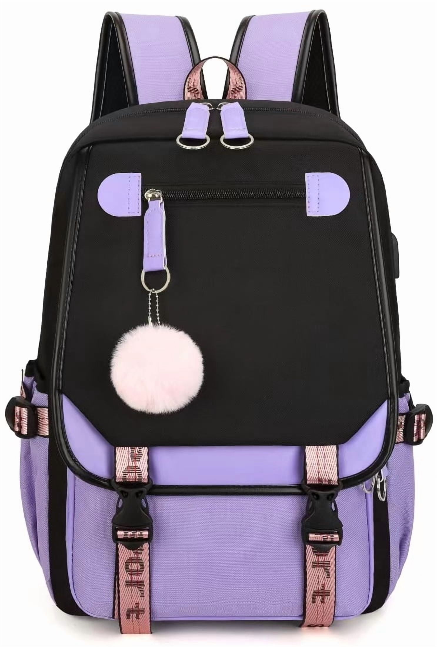SANMADROLA School Backpack Bookbag, Heavy Duty Backpack 21L Schoolbag Bookbag with USB Charge Port