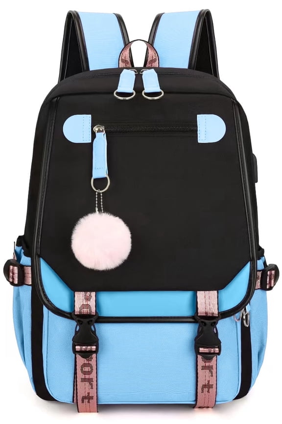 School Backpack Bookbag, Heavy Duty Backpack 21L Schoolbag Bookbag with USB Charge Port