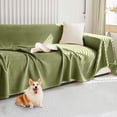thumbnail image 1 of SANMADROLA Sofa Cover Green Chenille Couch Covers, Corduroy Jacquard Non Slip Couch Sofa Cover, Love Seat Couch Covers for 2 Cushion Couch, Furniture Protector for Dogs, Pets, 71"x118", 1 of 7