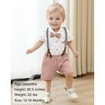 thumbnail image 1 of SANMIO Baby Boy Clothes Summer Suits Short Sleeve Bodysuits+Bowtie+Suspender Shorts Infant Gentleman Birthday Wedding Outfits, 1 of 14