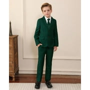 SANMIO Boys Suit 4 Piece Slim Fit Boys Suits Jacket Vest Pants Tie for Kids Suits Sets Boy Formal Tuxedo Set