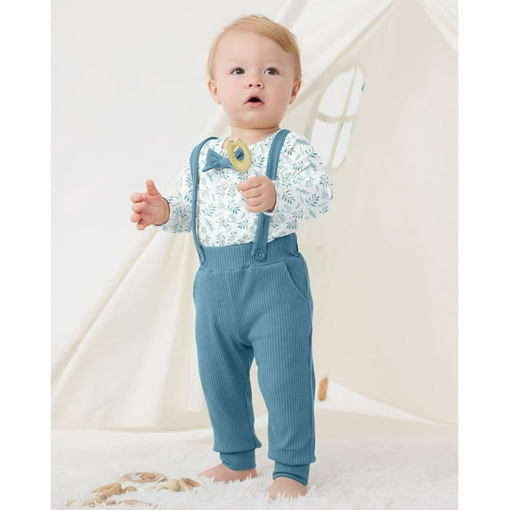 SANMIO Infant Baby Boy Clothes Bodysuits Outfits Long Sleeve Romper and Pants Sets 0 3 6 12 18 Months Baby Fall Winter Clothing Set