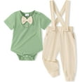 thumbnail image 1 of SANMIO Newborn Infant Baby Boy Clothes Summer Short Sleeve Romper and Pants Outfits Set 0 3 6 12 18 Months, 1 of 7