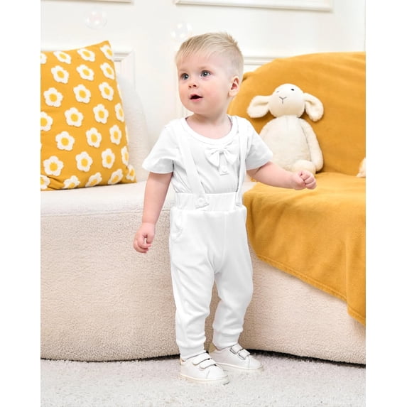 SANMIO Newborn Infant Baby Boy Clothes Summer Short Sleeve Romper and Pants Outfits Set 0 3 6 12 18 Months