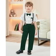 thumbnail image 1 of SANMIO Toddler Baby Boy Clothes Suit Gentleman Wedding Formal Dress Outfits,  Shirt with Bowtie + Suspender Pants 1-5 Years, 1 of 6