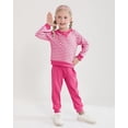 thumbnail image 1 of SANMIO Toddler Girl Clothes Girls Tracksuit Outfit Cute Striped Sweatshirt Sweatpants Set Fall Winter Sweatsuit For Girls 1-5T, 1 of 7