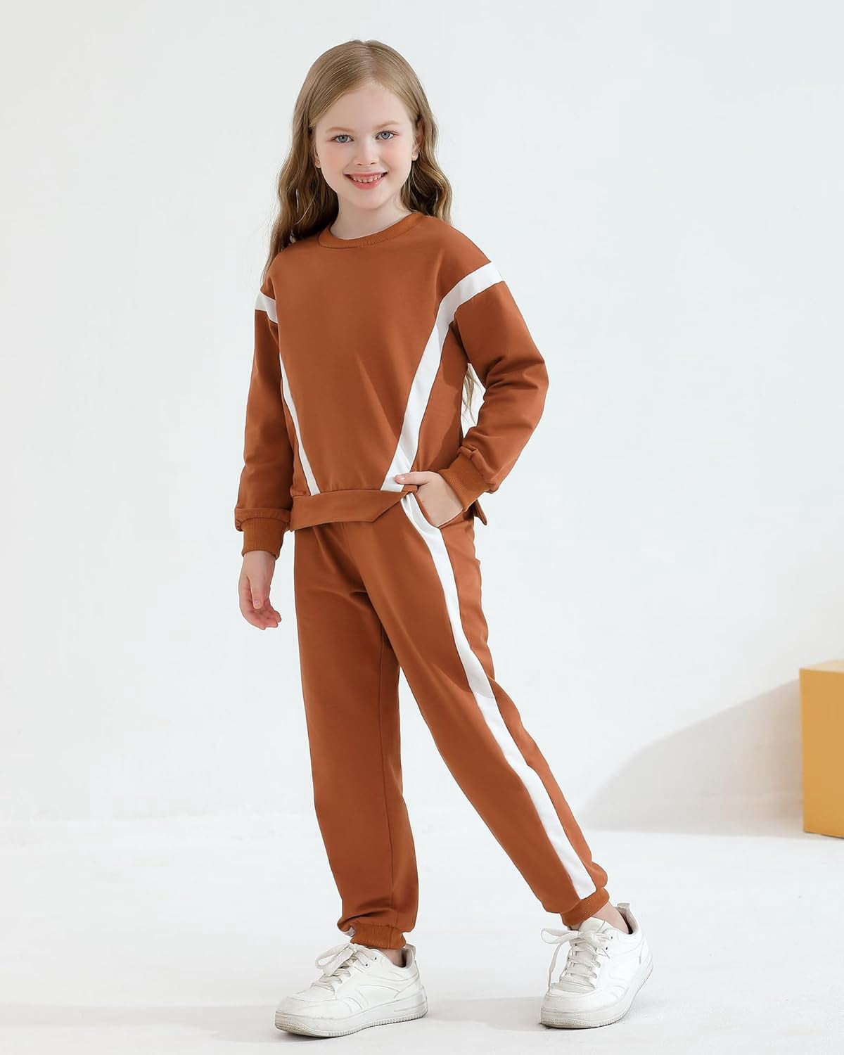 SANMIO Toddler Girl Clothes 2 Piece Outfits Fashion Sweatshirts+Sweatpants Long Sleeve Tracksuit Clothing Set Size 3-8Y