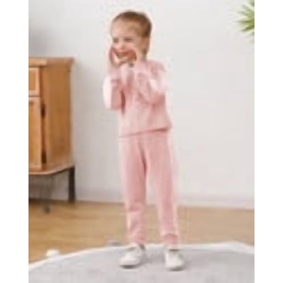 SANMIO Toddler Girl Clothes 2 Piece Outfits Girls Tracksuit Activewear Long Sleeve Checkered Sweatshirts Sweatpants