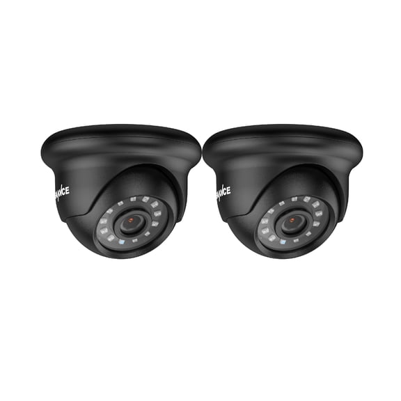 SANNCE 1080P HD CCTV Security Cameras 2MP Outdoor Home Video Surveillance Dome Camera CCTV System with Night Vision Black-2PCS, 3.6mm Lens