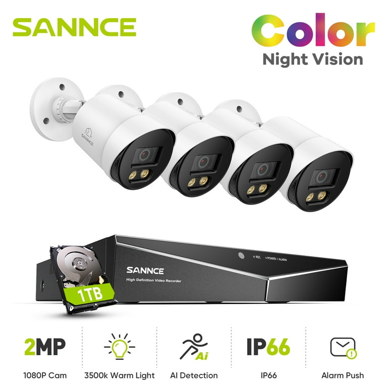 1080p Wi-Fi Outdoor Surveillance Camera with 100 ft. Night Vision Weatherproof, Smart Motion Detection