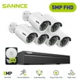 thumbnail image 1 of SANNCE 4K Security Camera System Outdoor,8CH Poe NVR Recorder and 4Pcs 5MP Security Camera Outdoor,Power Over Ethernet,Easy Mobile Access with APP Alert,4TB, 1 of 11