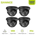 thumbnail image 1 of SANNCE 4PCS 1080p Full HD Wired Analog CCTV TVI-HD Security Camera for DVR Security Camera System with 100 ft Night Vision, 1 of 6