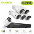 thumbnail image 1 of SANNCE 8CH 3MP PoE Home Security Camera System, 6pcs Wired 3MP Outdoor PoE Cameras, 4K NVR for 24/7 Recording, Smart Playback, Instant Email Alert with Images, 100ft Night Vision, NO HDD, IP66, 1 of 13