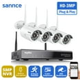thumbnail image 1 of SANNCE 8 Channel 5MP Super HD Wireless NVR Security Camera System with 3MP WiFi Cameras for Outdoor/Indoor,  100ft Night Vison, IP66 Waterproof, Remote Monitoring, NO HDD,Two-Way Audio Recording, 1 of 9