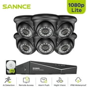 SANNCE 8CH 1080P HD CCTV System 6pcs 1080P Outdoor IR Security Camera 8 Channels Video Surveillance DVR Kits with 1TB HDD