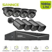 SANNCE 8CH 1080P HD DVR 8pcs 1080P IR Outdoor CCTV Home Security System Cameras Surveillance Video Wired Kits with Motion Detection 1TB Hard Drive Disk, 8pcs 2MP Indoor Outdoor Cameras and 1 DVR