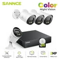 thumbnail image 1 of SANNCE CCTV Security Camera System 2MP 100ft Colour Night Vision, 8CH Digital Video Recorder DVR, HDD 2TB, 4PCS Surveillance Bullet Cameras Outdoor IP66, Motion Detection, Easy DIY, Security Kit, 1 of 8