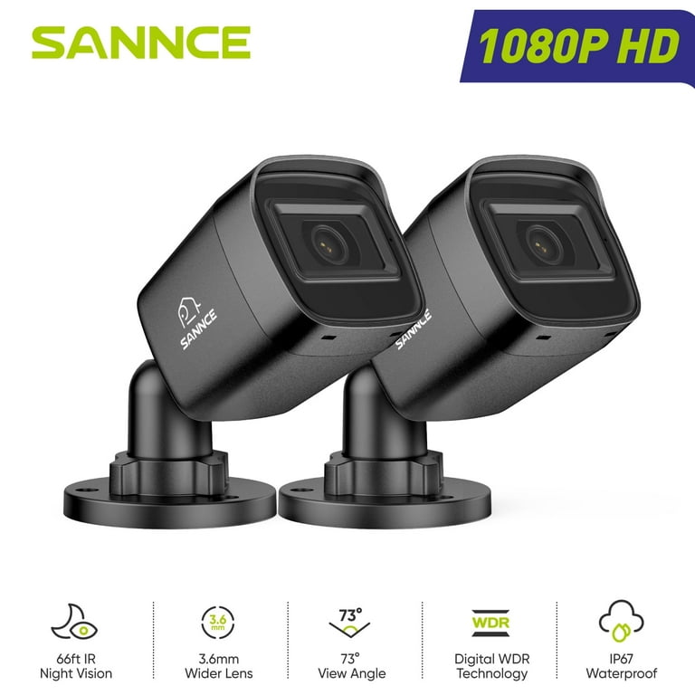 SANNCE HD 1080P CCTV Security Cameras 2pcs Outdoor Home