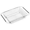 SANNO Adjustable Dish Rack, Expandable Drainer Over Sink with Utensil ...