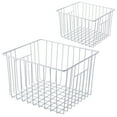 thumbnail image 1 of SANNO Freezer Wire Storage Organizer Basket, Refrigerator Storage Baskets Bins Organizer with Built-in Handles for Cabinets, Pantry, Closets, Bedrooms - Set of 2, 1 of 10